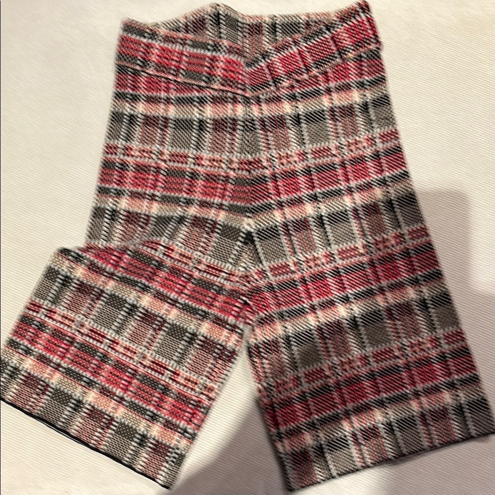 Ronny Kobo Plaid knit shorts in Red and Black